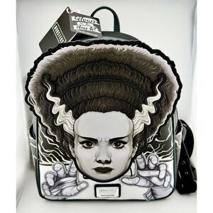 Loungefly Universal Monsters Exclusive Bride of Frankenstein Glow Mini Backpack